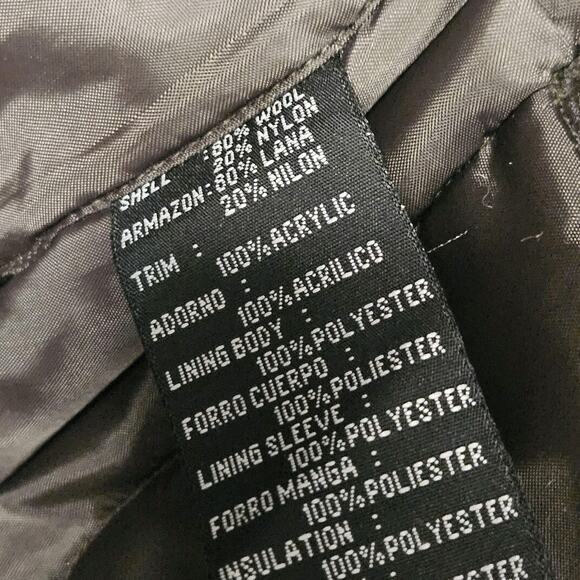 Vintage Aberdeen Wool Bomber Jacket Flight Coat Medium Lined Insulated Gray - Picture 8 of 8